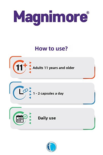 Magnimore Magnesium Bisglycinate 60 Herbal Capsules 120 Mg