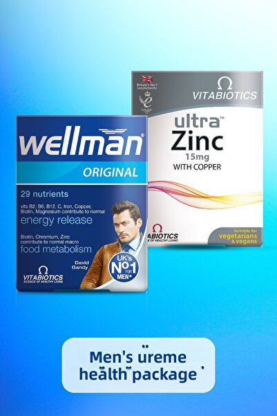 Wellman Original 30 Tablet Ultra Zinc Male Reproductive Health Pack