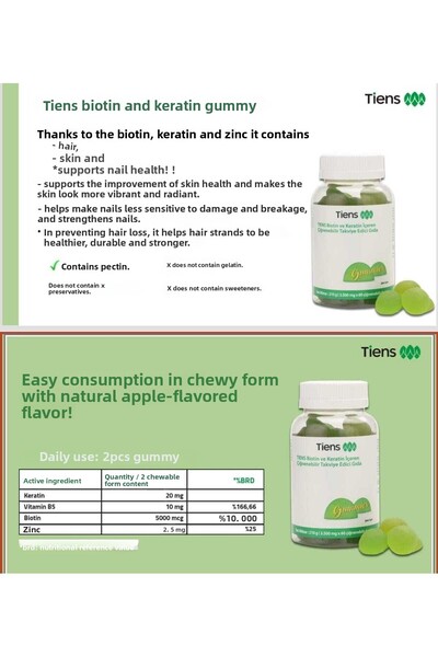Tiens Biotin Keratin Containing Chewable Food Supplement