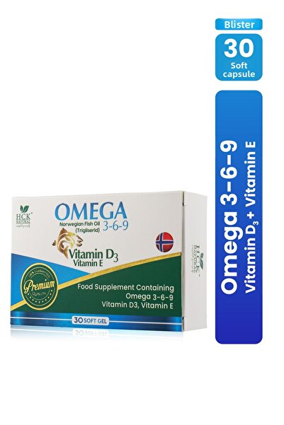 HCK NATURAL أوميجا 3-6-9 فيتامين د3 + فيتامين هـ مكمل غذائي يحتوي على زيت الس...