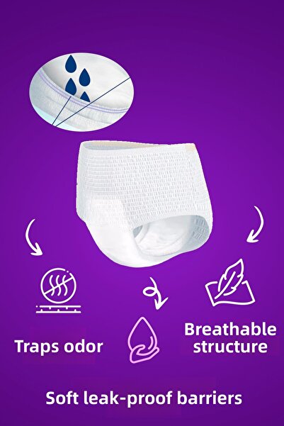 TENA سراويل بروسكين الليلية مقاس كبير، سراويل داخلية فائقة الامتصاص ليلاً، 10 قطع