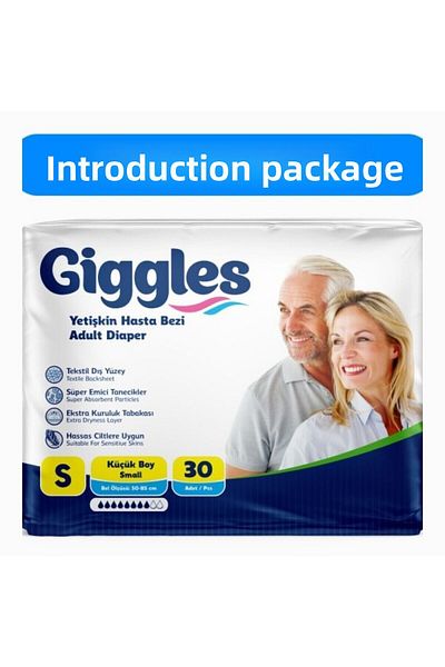 giggles Adult Waistband Patient Diapers Small 30 Pieces