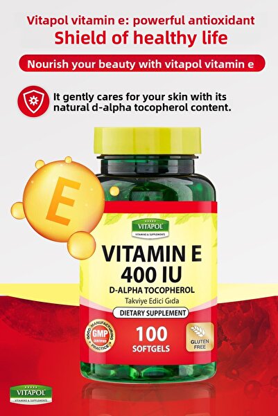 Vitapol فيتامين E 400 Iu 268 مجم 100 كبسولة