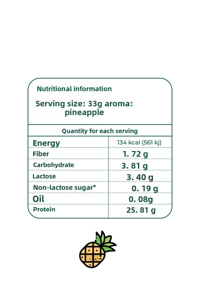yeşilmarka Pineapple 1540g Natural Whey Protein Powder - From Domestic Manufacturer to Consumer