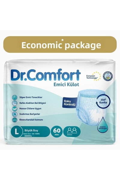 Dr.Comfort سراويل داخلية ماصة للكبار كبيرة 30 قطعة 2 عبوة 60 قطعة