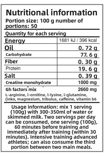Bigjoy Big Mass Gh Factors 5000 g Chocolate Flavored Pro Mass Gainer
