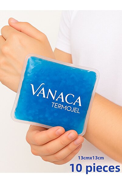 Vanaca Grup 10Pcs Hot Cold Compress Gel Ice Pack - Reusable Thermogel 13Cmx13Cm