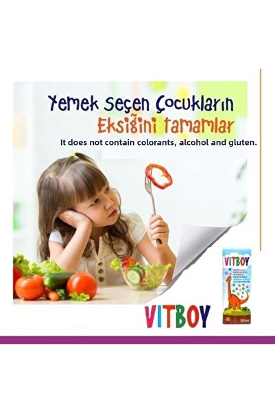 Vitboy 150 ml Supplement Multivitamin and Mineral Food Syrup - 2 Pcs