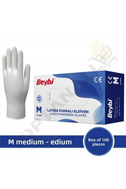 shop Medium Exam Gloves - Latex Powdered (m)