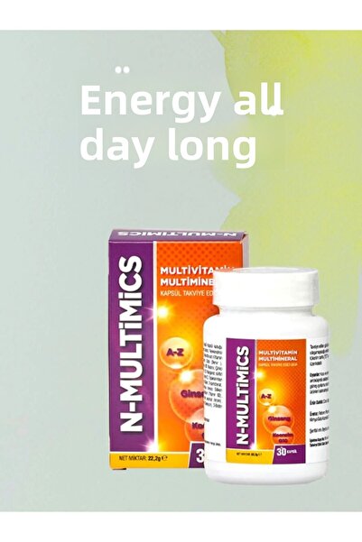Crom Sağlık N-Multimics 30 كبسولة تحتوي على الجينسنغ متعدد الفيتامينات والعديد المعدني، وموجزات Q10، والسيلينيوم