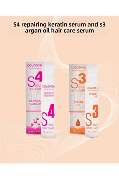 Colorinn S3 Argan Oil Hair Care Serum 100 ml and S4 Repairing Keratin Serum 100 ml Hair Care Set