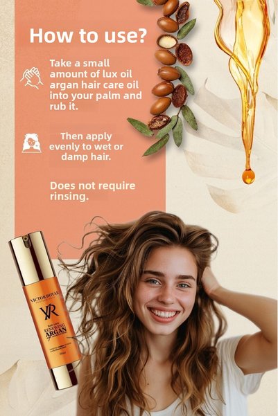 Victor Royal Lux Oil Argan Oil for Damaged and Dry Hair 50ml. 8684415818256