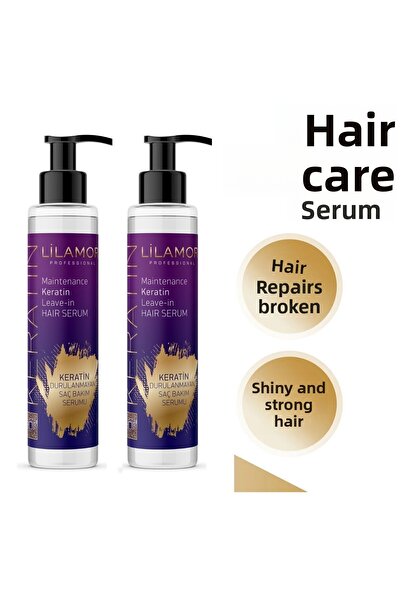 Lilamor سيروم سريع لتطويل الشعر بخلاصة الكيراتين - سيروم للعناية بالشعر 125 مل + 125 مل