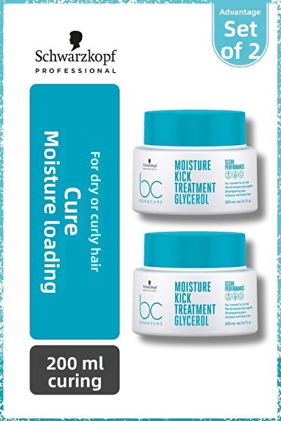 Bonacure علاج ترطيب بي سي كلين 200 مل × 2 قطعة - للشعر الجاف والمجعد