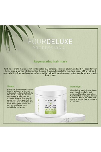 FourDeluxe قناع العناية بالشعر لإصلاح الخط الأخضر