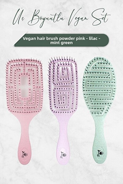 nascita Three-Dimensional Vegan Hair Brush Set of 3
