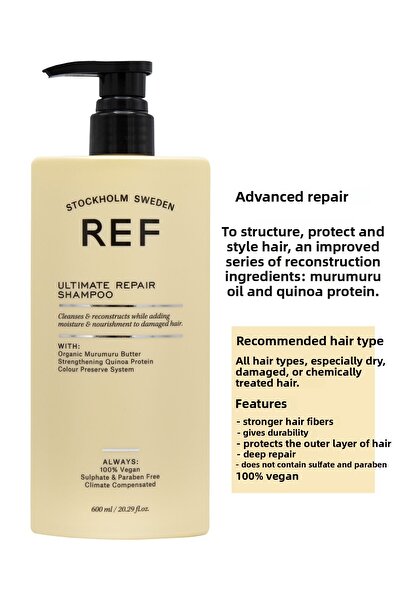 REF STOCKHOLM 600 ml Ultimate Repair Shampoo - Ref Damaged, Repairing and Nou...
