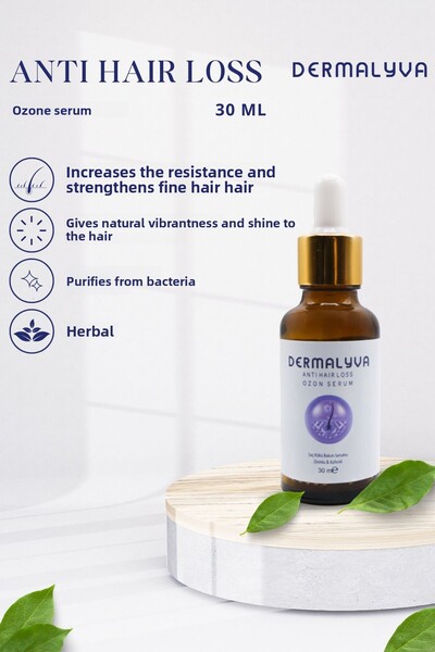 DERMALYVA Cosmetic مصل الشعر بالأوزون - علاج إصلاحي بعد زراعة الشعر، عشبي وتر...