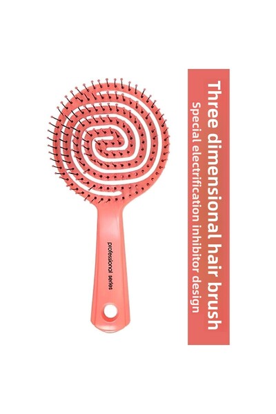 VANCL Professional 3D Oval Hair Brush Orange Essu08 (Gift with Your Product)