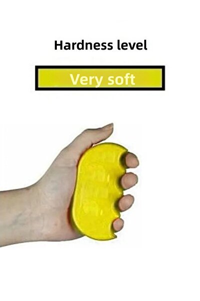 ZEYSAN جهاز ضغط من السيليكون باللون الأصفر - تمرين تقوية اليد والمعصم والأصابع للعلاج الطبيعي