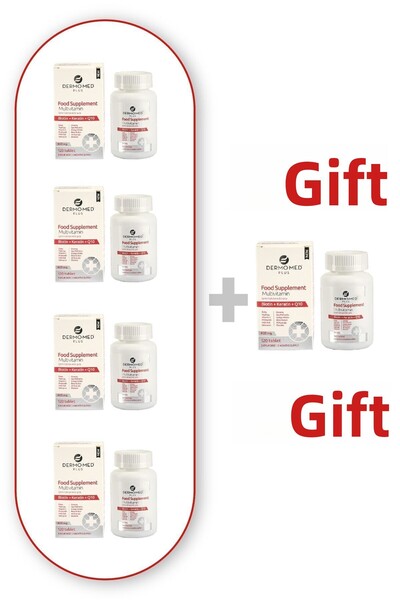 Dermomed ديرمو-ميد بلس - 60 قرص متعدد الفيتامينات (4 قطع، قطعة واحدة)