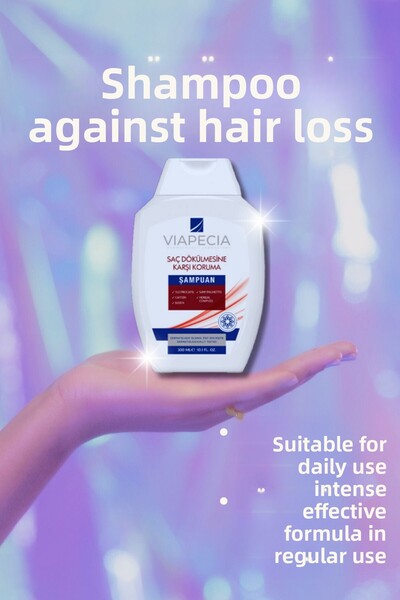 Viapecia Caffeine Anti-Hair Loss Shampoo 300 ml - Sulfate Free, Natural Care for All Hair Types