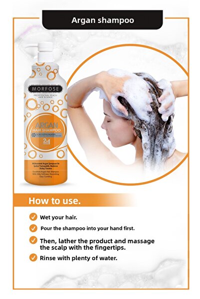 Morfose 1000 ml Argan Hair Shampoo - 2 Pieces