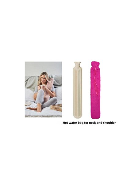 Sia HOT WATER BAG AND SHOULDER ICIN LONG PLUSH PINK 2LT THERMOFOR 75x13CM