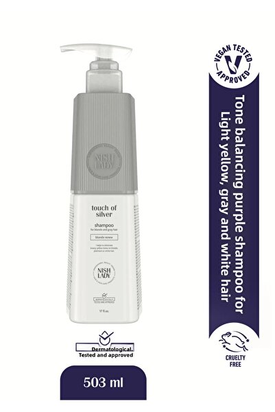 NISHLADY Purple Touch of Silver 503ml Shampoo - for Doreli Hair, Light Blonde, Gray and White Hair