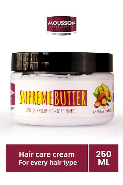 Mousson Anti-Shedding Strengthening Supreme Butter Leave-In Hair Care Cream Containing 11 Oils 250 Ml