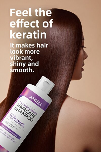 AXWELL Collagen & Keratin and Extra Volume Shine Protection Shampoo