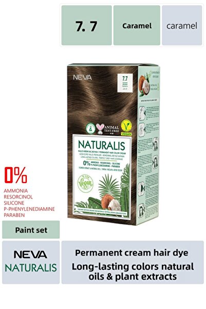 NEVA KOZMETİK Naturalis Saç Boyası 7.7 Karamel %100 Vegan