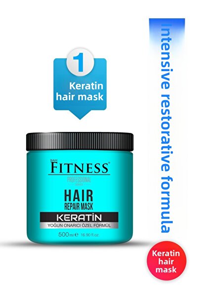 Fitness Professional قناع العناية بالشعر بالكيراتين للشعر الجاف والتالف من في...