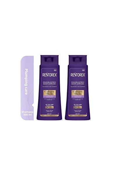 Restorex Shampoo Restaurator cu Colagen și Biotină 500 Ml - 2 bucăți
