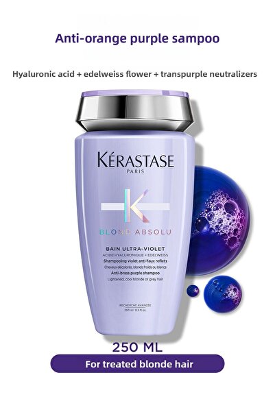 Kerastase شامبو أشقر أبسولو باين الفضي لإعطاء الشعر لمعانًا ونعومةًا بالأشعة ...