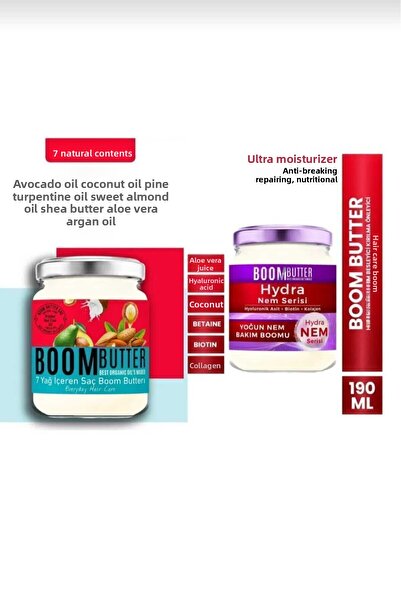 BOOM BUTTER Hydra Intensive Moisture Hair Care Set - 190 ml