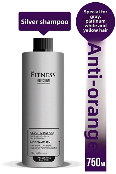 Fitness Professional 750 مل شامبو فضي أرجواني-رمادي أبيض بلاتيني للشعر الأشقر