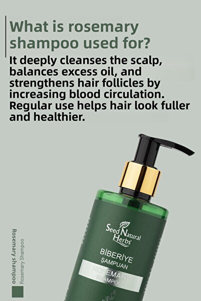 Seed Natural Herbs Rosemary Shampoo with Keratin Extract to Help Anti-Hair Loss and Fast Growth 250 ml