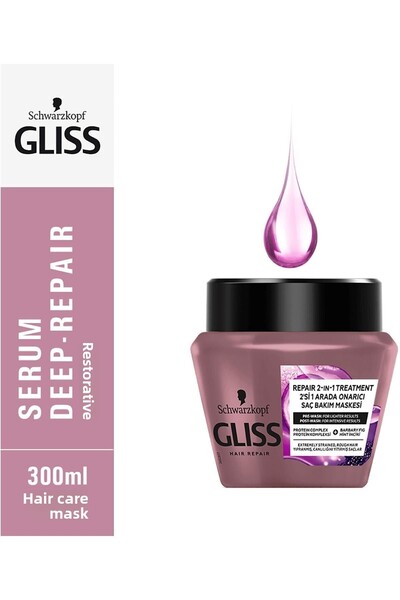 Gliss قناع العناية بالشعر سيروم ديب ريبير - 300 مل