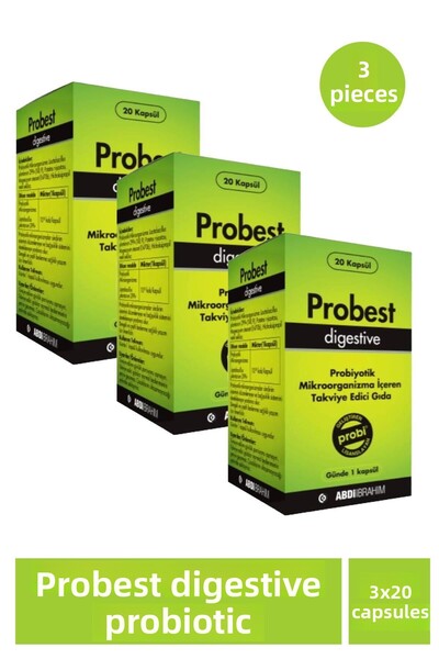 Probest Digestive Probiotic 20 Capsules 3 Pieces