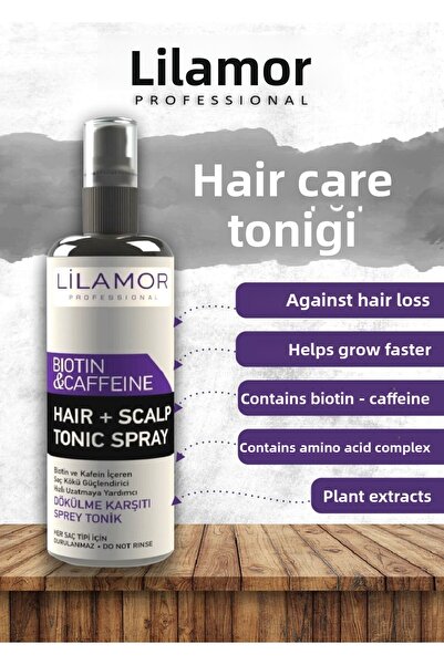 Lilamor Professional Biotin & Caffeine & Anti-Shedding Hair Tonic - Fast Grow...