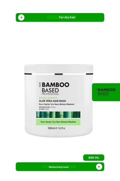 Bamboo Based Professional قناع ترطيب للشعر الجاف 500 مل