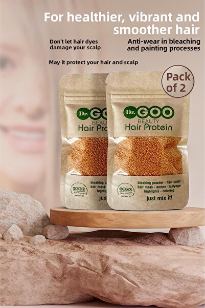 Dr. Goo Beauty 2 × 50 جرام من بروتين العناية بالشعر - منتج مضاد للتلف أثناء ع...