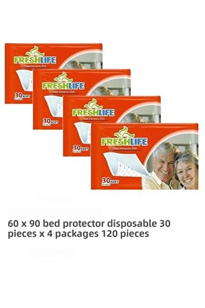 Freshlife 60x90 30 قطعة 4 عبوات واقي مرتبة 30 × 4 = 120 قطعة
