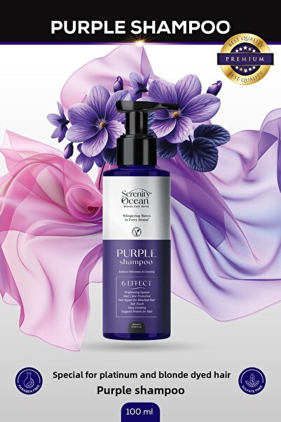 Serenity Ocean Vegan Formula - Purple Hair Shampoo: Yellow, Silver, Copper, P...