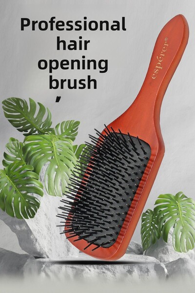 Esperer Perie profesională pentru deschiderea și îndreptarea părului din lemn