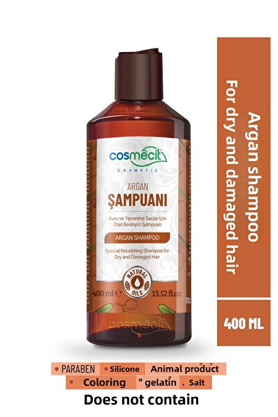 cosmecit شامبو مغذي بزيت الأرغان للشعر الجاف والتالف 400 مل