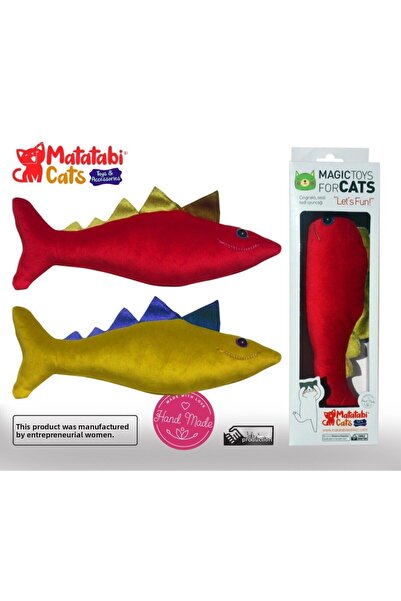 MATATABİ CATS Spino Matatabi Content, Sound, Fabric Cat Toy 27 Cm (Does Not Contain Catnip/Herb)