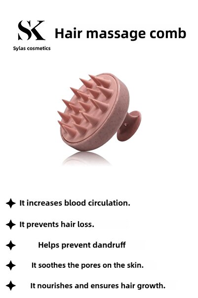 SYLAS KOZMETİK Ροζ βούρτσα περιποίησης μαλλιών - Σαμπουάν μασάζ, βούρτσα ντους