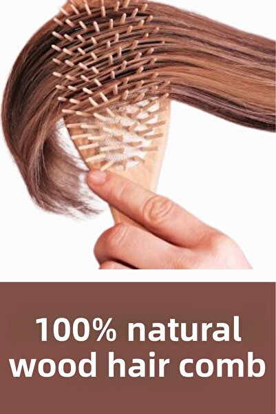 Lovendas Wooden Hair Brush - Comb, Hair Lightening and Frizz Preventive